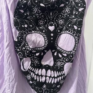 Black and Purple Sugar Skull Tank Top